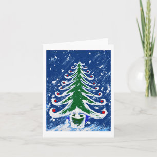 Carte d'arbre de Noël