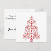 Carte d'arbre de Noël 5x5 (Devant / Derrière)