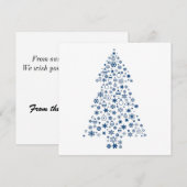 Carte d'arbre de Noël 5x5 (Devant / Derrière)