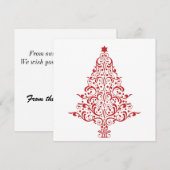 Carte d'arbre de Noël 5x5 (Devant / Derrière)