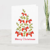Carte d'arbre de Noël Dala Horse (Devant)