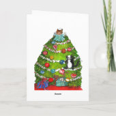 Carte d'arbre de Noël de chat de Kitty (Dos)