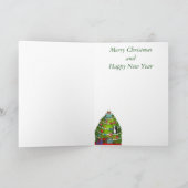 Carte d'arbre de Noël de chat de Kitty (Intérieur)