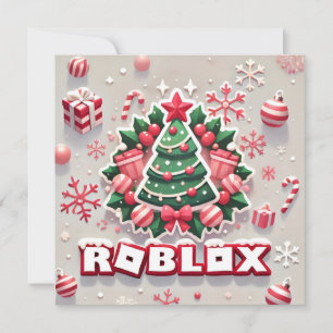 Carte d'arbre de Noël de Robloxo pour enfants