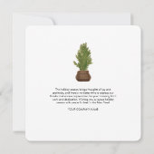 Carte d'arbre de Noël du logo d'entreprise de vaca (Dos)