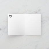 Carte d'arbre de Noël Empreinte de patte (Intérieur)