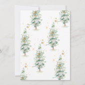 Carte d'arbre de Noël en bois d'hiver (Dos)