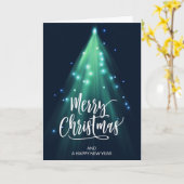 Carte d'arbre de Noël étincelante (Fleur jaune)