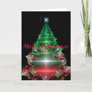 Carte d'arbre de Noël fractale