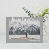 Carte d'arbre de Noël gris (Debout devant)