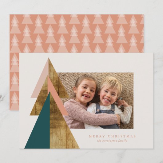 Carte d'arbre de Noël minimale (Devant / Derrière)