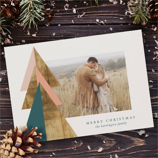 Carte d'arbre de Noël minimale