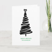 Carte d'arbre de Noël minimaliste scandinave (Devant)