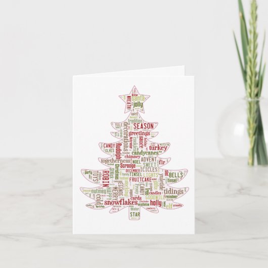 Carte d'arbre de Noël moderne (Devant)