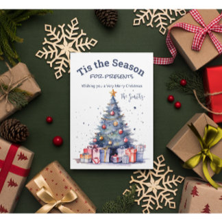 Carte d'arbre de Noël personnalisable