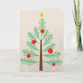 Carte d'arbre de Noël simple (Devant)