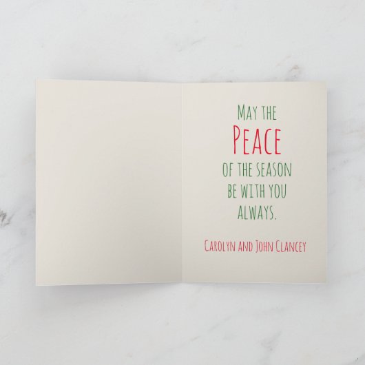 Carte d'arbre de Noël simple (Intérieur)