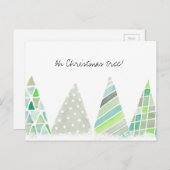 Carte d'arbre de Noël Watercolor (Devant / Derrière)