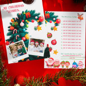 Carte d'arbre de Noël Whimsical Family Photo pour