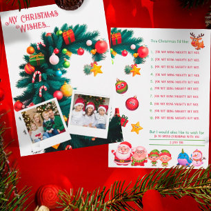 Carte d'arbre de Noël Whimsical Family Photo pour