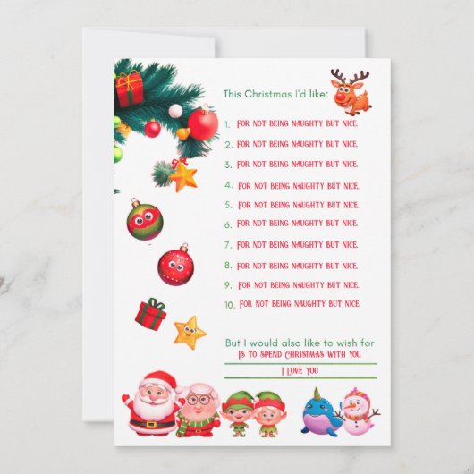 Carte d'arbre de Noël Whimsical Family Photo pour (Dos)