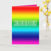 Carte d'arc-en-ciel de félicitations (Fleur jaune)