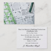 Carte d'architecte / entrepreneur / constructeur - (Devant / Derrière)