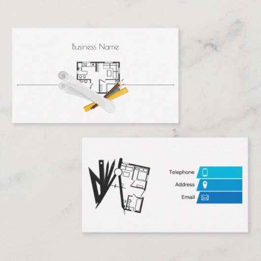 Carte d'architecture et d'entreprise de (Devant / Derrière)