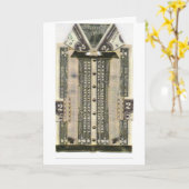 carte d'argent d'anniversaire (Fleur jaune)