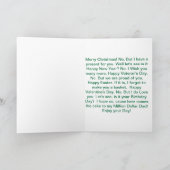 Carte d'argent de l'anniversaire du père (Intérieur)