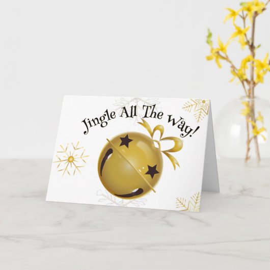 Carte d'argent de Noël (Fleur jaune)