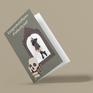 Carte Dark Academia Photo Graduation Félicitations