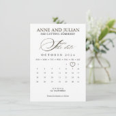 Carte Dark Brown Save the date card calendar & photo (Debout devant)