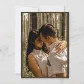 Carte Dark Brown Save the date card calendar & photo (Dos)