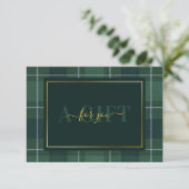 Carte Dark Green Tartan Polo Plaid Gift Certificate (Debout devant)