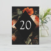 Carte Dark Romantic Floral Rose néerlandais Numéro de ta (Debout devant)