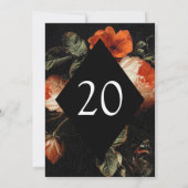 Carte Dark Romantic Floral Rose néerlandais Numéro de ta (Dos)