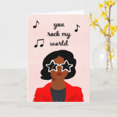 Carte Darling Valentine III (Fleur jaune)