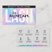 Carte d'arrière-garde Holographique Eyelash Extens (Devant / Derrière)