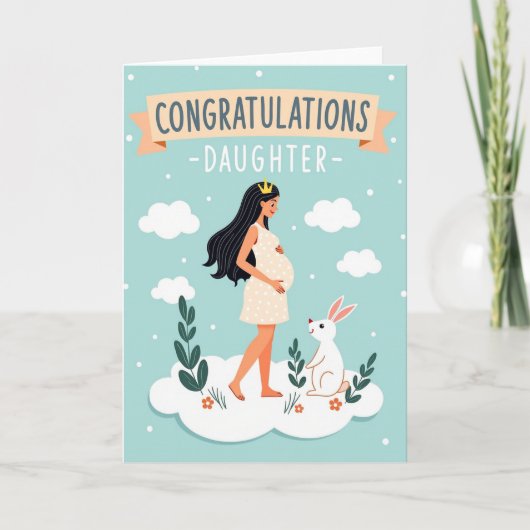Carte d'arrivée de bébé fille (Devant)