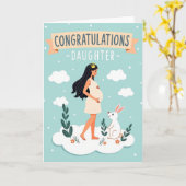 Carte d'arrivée de bébé fille (Fleur jaune)