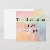Carte d'art à devis en aquarelle Transformation (Devant / Derrière)