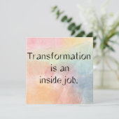 Carte d'art à devis en aquarelle Transformation (Debout devant)