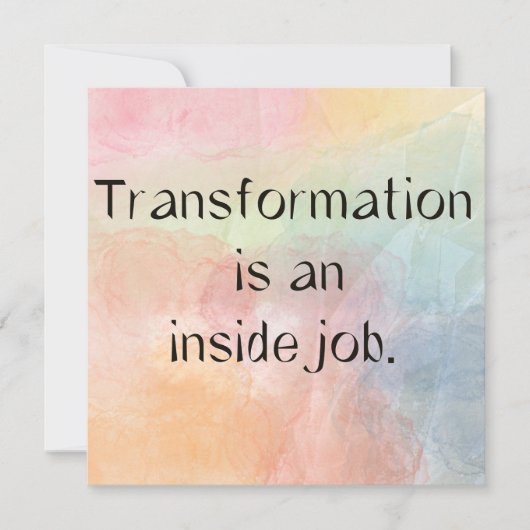Carte d'art à devis en aquarelle Transformation (Devant)