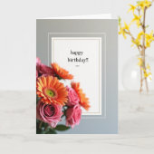 Carte d'art à fleurs rayées (Fleur jaune)