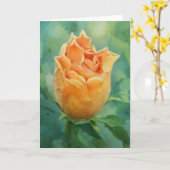 Carte d'art à fleurs tropicales d'Hibiscus orange (Fleur jaune)