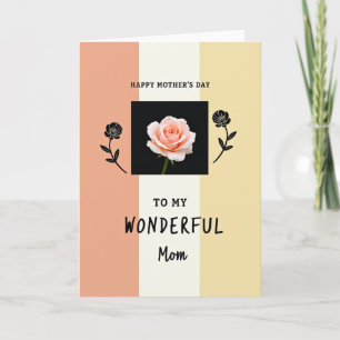 Carte d'art à motif de fleur lumineuse