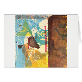 Carte d'art abstrait de pavot bleu