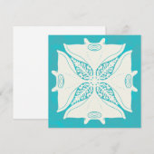 carte d'art aloha hawaïenne dos blanc (Devant / Derrière)