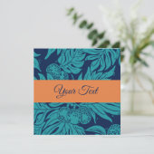 carte d'art aloha hawaïenne dos blanc (Debout devant)